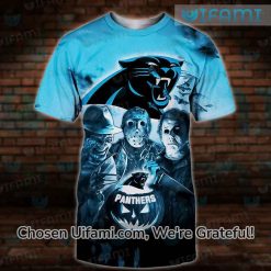 Carolina Panthers Mens Shirt 3D Freddy Krueger Michael Myers Jason Voorhees Gift