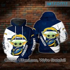 Chargers Hoodie Mens 3D Rare Baby Yoda Los Angeles Chargers Gifts