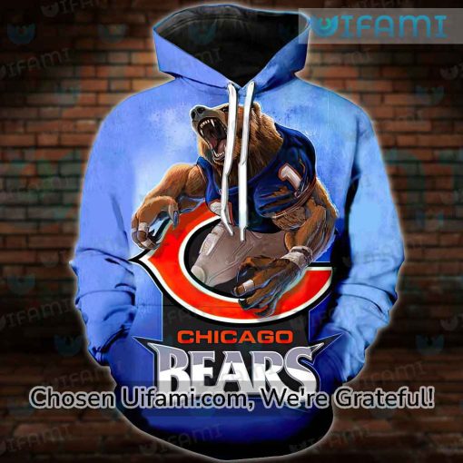 Chicago Bears Hoodie 3D Memorable Mascot Chicago Bears Gift Ideas