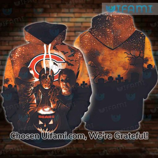 Chicago Bears Hoodie Mens 3D Michael Myers Jason Voorhees Freddy Krueger Gift