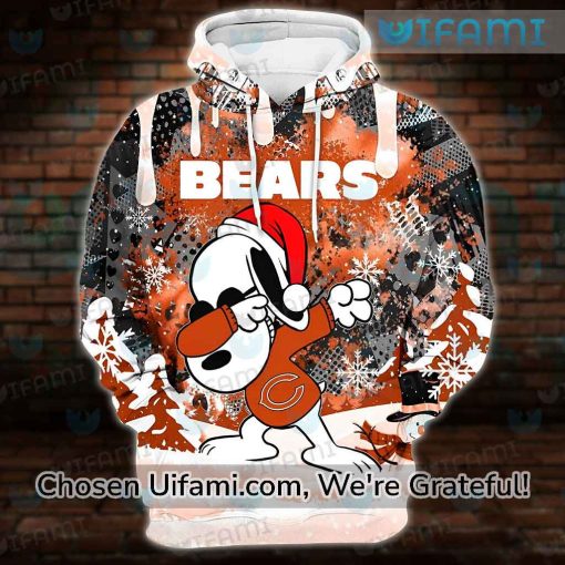 Chicago Bears Hoodie Mens 3D Wonderful Snoopy Christmas Chicago Bears Gifts For Him