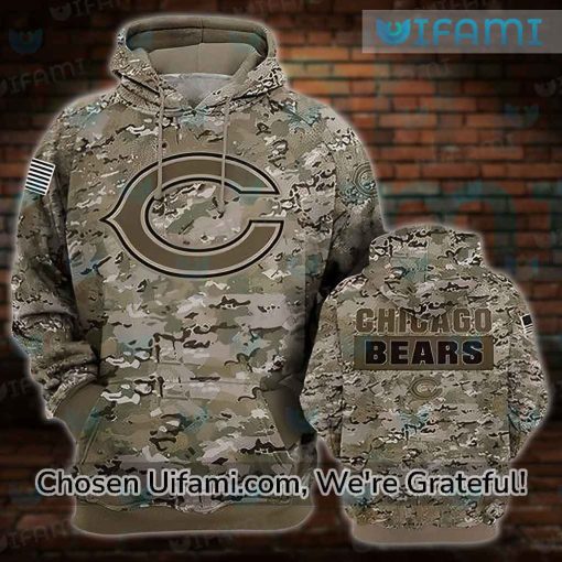 Chicago Bears Military Hoodie 3D Inexpensive Camo Bears Football Gifts