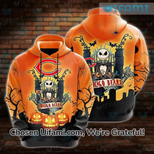 Chicago Bears Zip Up Hoodie 3D Practical Jack Skellington Gifts For Bears Fans