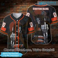 Cleveland Browns Baseball Jersey Grim Reaper Custom Cleveland Browns Gift