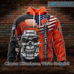 Cleveland Browns Hoodie Mens 3D Irresistible Skull Browns Gift 1