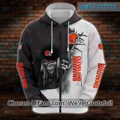 Cleveland Browns Hoodie Womens 3D Important Eddie The Head Browns Gift 3