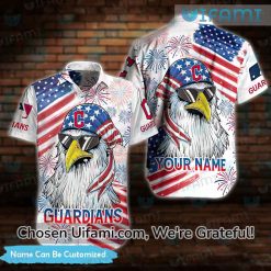 Cleveland Guardians Hawaiian Shirt USA Flag Custom Guardians Gift