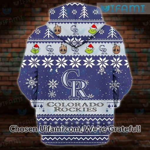 Colorado Rockies Hoodie 3D Latest Christmas Groot Grinch Rockies Gifts