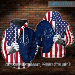Colts Hoodie 3D Memorable USA Flag Indianapolis Colts Gift