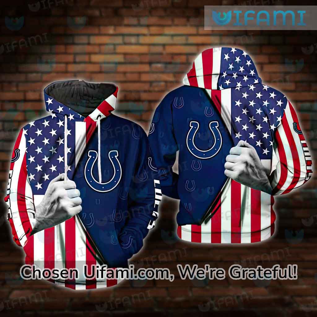 Men Colts Hoodie 3D Exquisite USA Flag Indianapolis Colts Gift