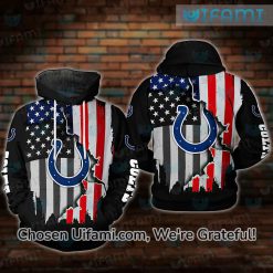 Colts Hoodie Mens 3D Graceful USA Flag Indianapolis Colts Gift