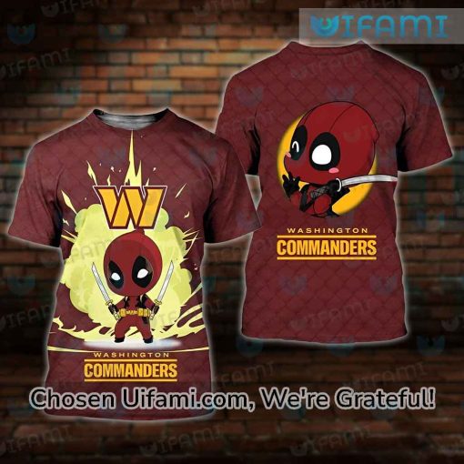 Commanders T-Shirt 3D Spirited Deadpool Washington Commander Gifts