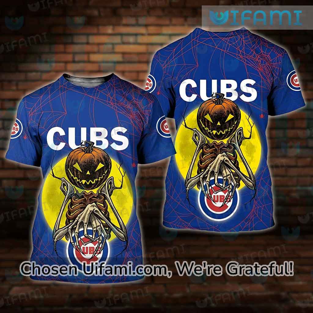 Cubs Tee Shirt 3D Pumpkin Skeleton Halloween Chicago Cubs Gift -  Personalized Gifts: Family, Sports, Occasions, Trending