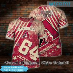 Custom Arizona Diamondbacks T-Shirt 3D Cheerful Diamondbacks Gifts