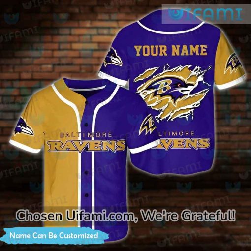 Custom Baltimore Ravens Baseball Jersey Comfortable Ravens Gifts For Him