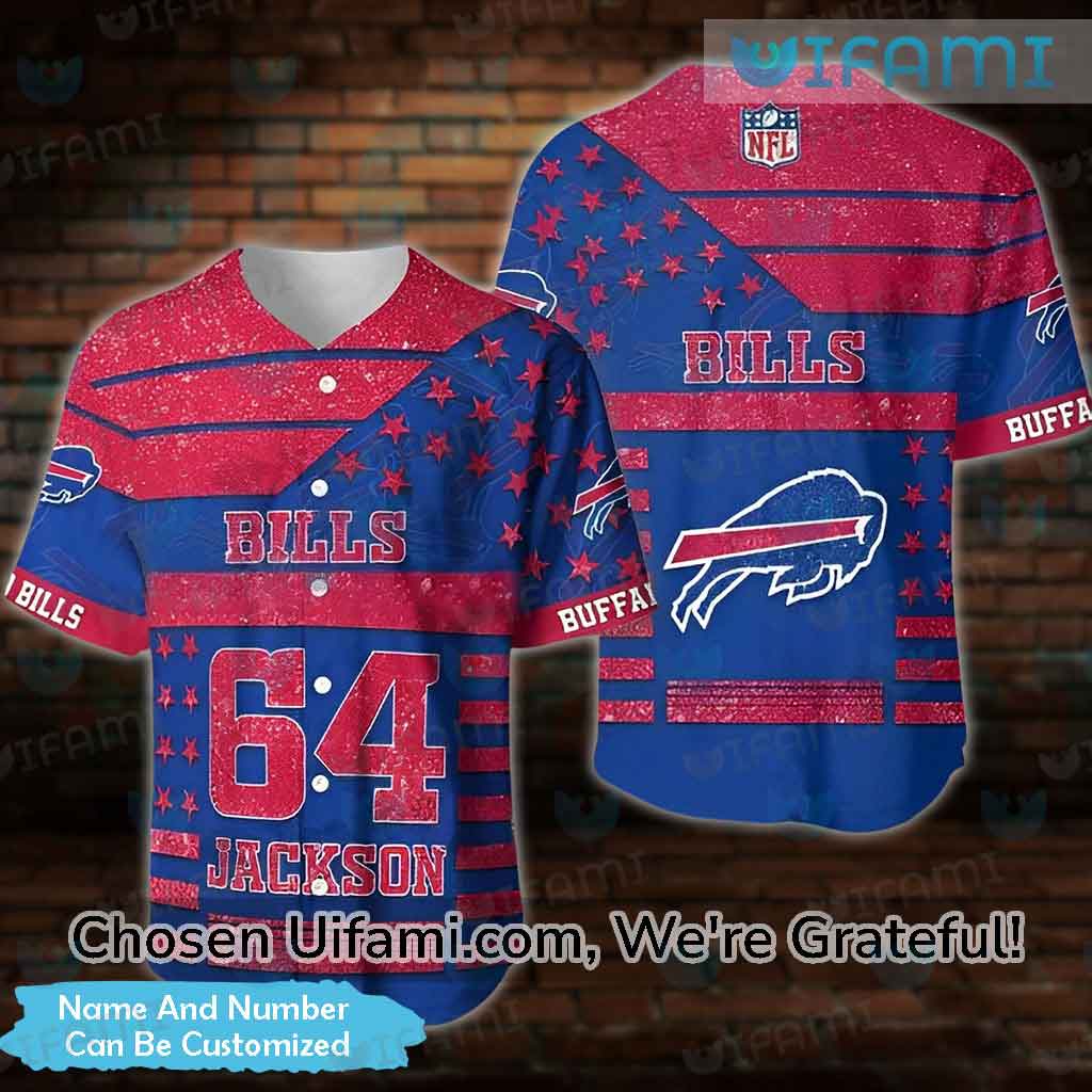 Buffalo American Flag Football Team Custom Name Baseball Jersey Shirt - T- shirts Low Price