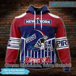 Custom Black NY Giants Hoodie 3D Exciting Spirit Up New York Giants Gift