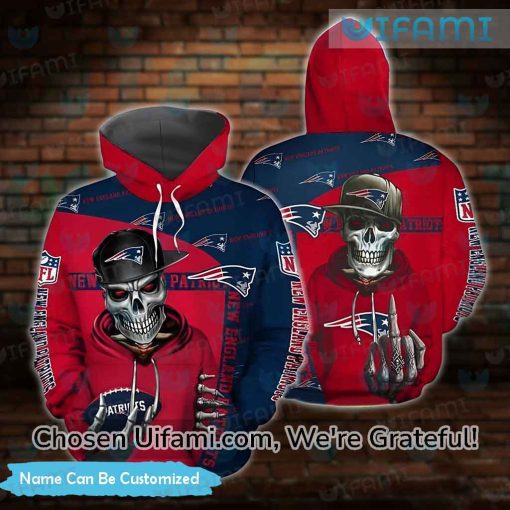 Custom Boston Patriots Hoodie 3D Outstanding Skeleton New England Patriots Gift