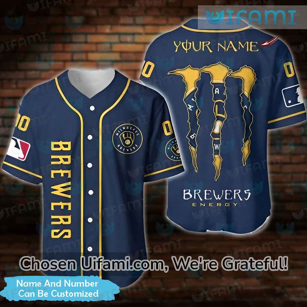 black and white brewers jersey