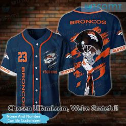 Custom Broncos Baseball Jersey Eye-opening Denver Broncos Gifts For Him