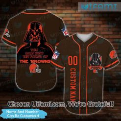 Custom Browns Baseball Jersey Darth Vader Power Of Cleveland Browns Gift