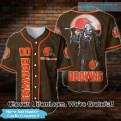 Custom Browns Baseball Jersey Jason Voorhees Unique Cleveland Browns Gifts