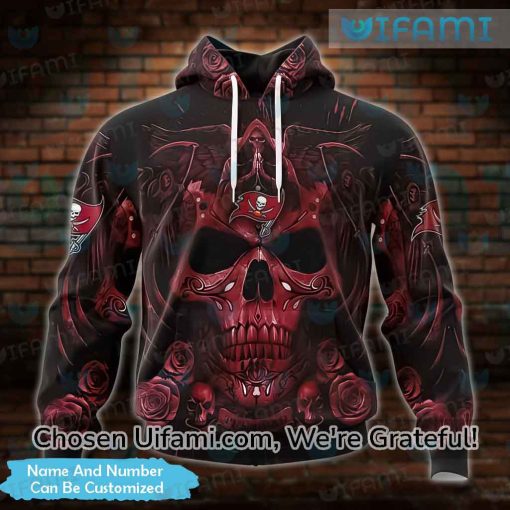 Custom Buccaneers Zip Up Hoodie 3D Grim Reaper Unique Tampa Bay Buccaneers Gifts