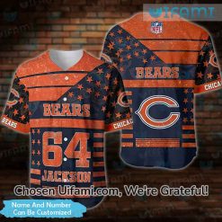 Custom Chicago Bears Baseball Jersey USA Flag Basic Chicago Bears Gifts For Him