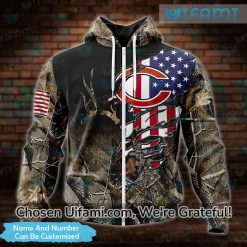 Custom Chicago Bears Hoodie Mens 3D Tree Covered USA Flag Chicago Bears Gift 3