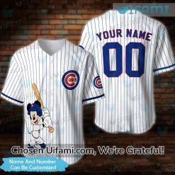 Custom Chicago Cubs Baseball Jersey Upbeat Mickey Cubs Gift