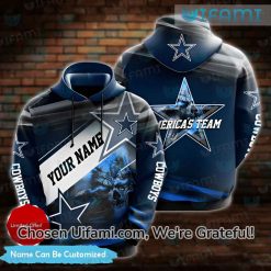 Custom Dallas Cowboys Hoodie Mens 3D Spectacular Gifts For Cowboys Fans
