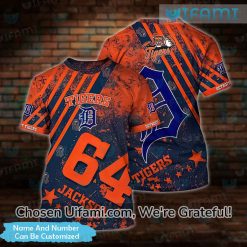 Custom Detroit Tigers T-Shirt Mens 3D Unique Detroit Tigers Gifts