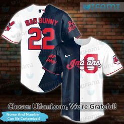 Custom Guardians Baseball Jersey Terrific Bad Bunny Cleveland Guardians Gifts