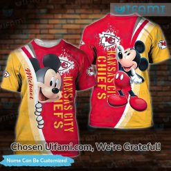 Custom KC Chiefs T-Shirt 3D Tantalizing Mickey Kansas City Chiefs Gift