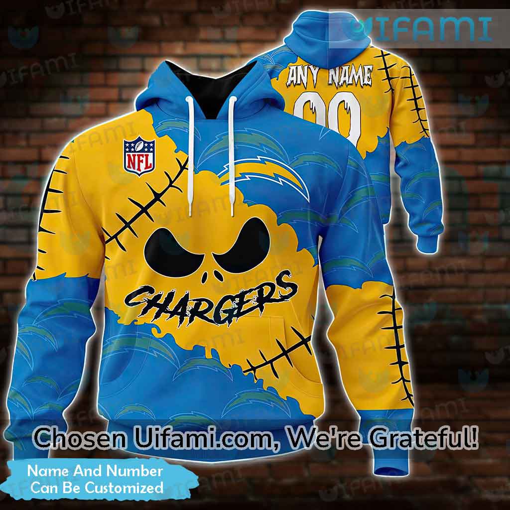 Personalized Los Angeles Chargers NFL logo custom name and number