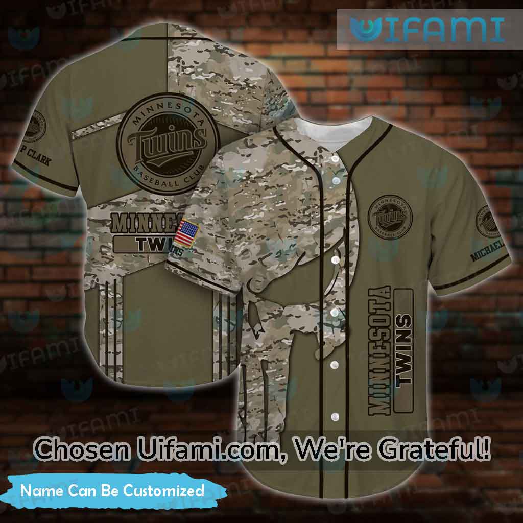 Custom MN Twins Jerseys For Sale Punisher Skull Camo Minnesota Twins Gift -  Personalized Gifts: Family, Sports, Occasions, Trending