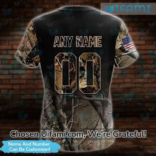 Custom Mens Phillies Shirt 3D Playful Hunting Camo USA Flag Phillies Gifts For Dad