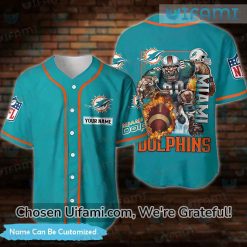Custom Miami Dolphins Baseball Jersey Unique Miami Dolphins Gifts
