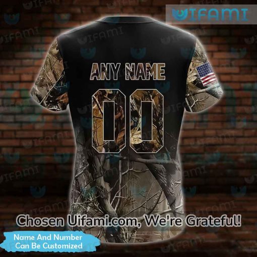 Custom Miami Marlins T-Shirt 3D Secret Hunting Camo USA Flag Marlins Gifts