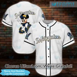 Custom Milwaukee Brewers Jersey Thrilling Mickey Brewers Gift Ideas