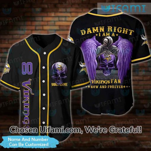 Custom Minnesota Vikings Baseball Jersey Exclusive Gifts For Vikings Fans