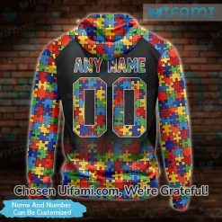 Custom NY Giants Zip Up Hoodie 3D Glamorous Autism New York Giants Gift 3