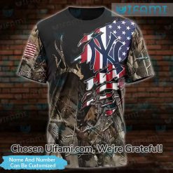 Custom NY Yankees T Shirt 3D Hunting Camo USA Flag New York Yankees Gift Best selling
