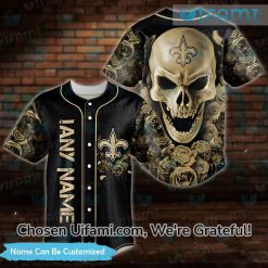Custom Name Saints Baseball Jersey Skull New Orleans Saints Gift Ideas