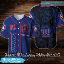 Custom New York Giants Baseball Jersey Skeleton Unique NY Giants Gifts