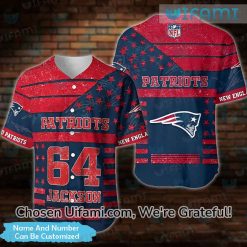 Custom Patriots Baseball Jersey Promising USA Flag New England Patriots Gift
