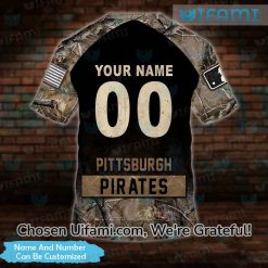 Custom Pittsburgh Pirate Shirts For Mens 3D Hunting Camo Pittsburgh Pirates Gift