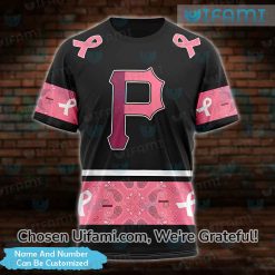 Custom Pittsburgh Pirates Womens Apparel 3D Breast Cancer Pittsburgh Pirates Gift