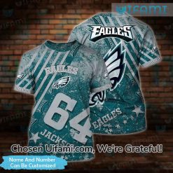Custom Plus Size Eagles Shirt 3D Convenient Philadelphia Eagles Gift
