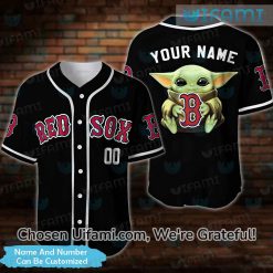 Custom Red Sox Baseball Jersey New Baby Yoda Boston Red Sox Gifts For Him